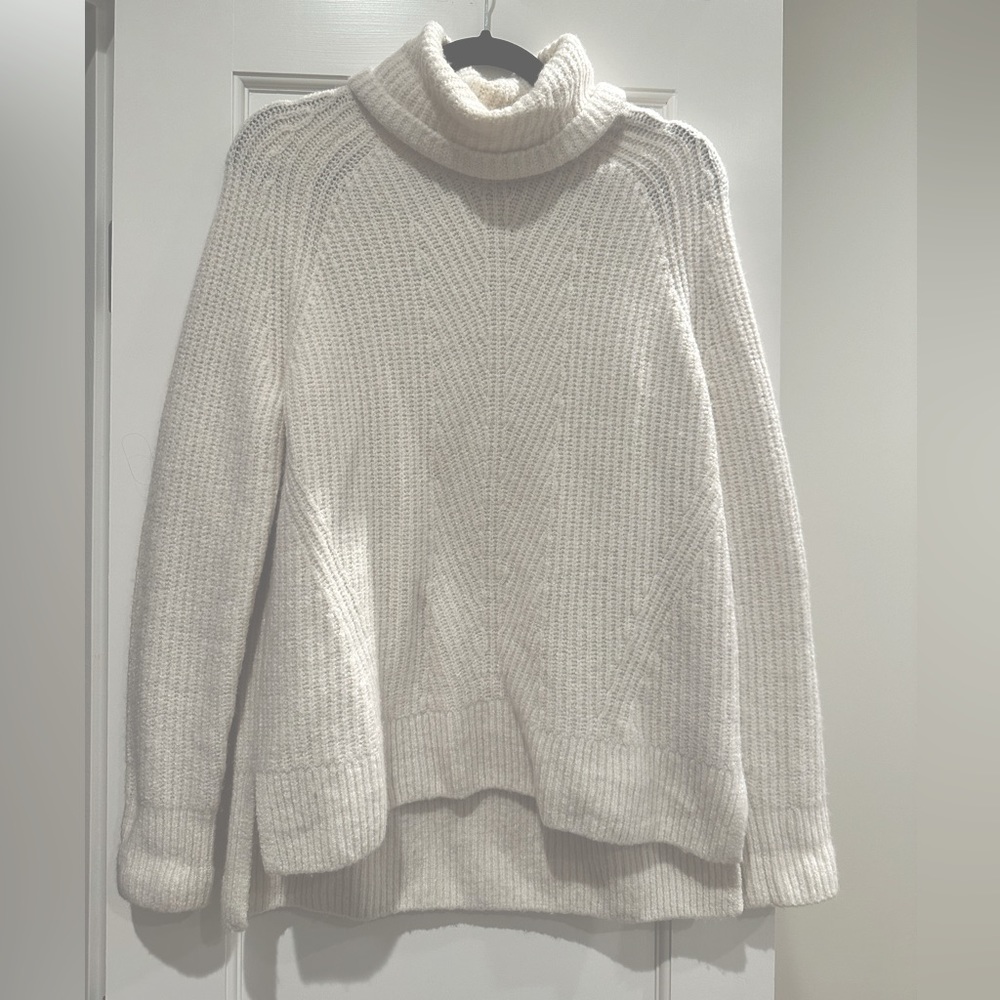 Madewell wool turtleneck sweater white